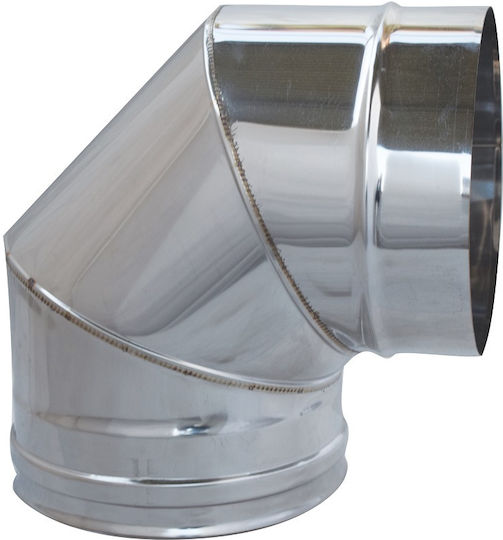 Edelstahl Kaminbogen 90° Einwandig Inox 316 Φ200