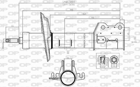 Open Parts Σετ Αμορτισέρ για Alfa Romeo Mito