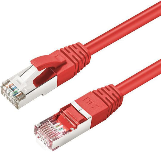 Microconnect S/FTP Cat6 20m Rot LSZH PiMF Paare in Metallfolie 4x2xAWG 28 Cu