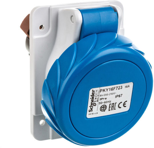 Industrial Socket Angle 16a 2p+e 200 250 V Ac Ip 67 Pky16f723