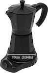 Moka Electric Stovetop Espresso Pot for 6 Cups Black