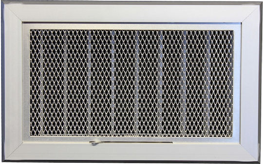 Kapnotechniki Rectangular Fireplace Air Shutter Gray 20x