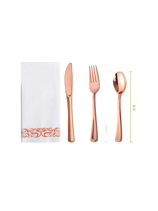 Cutlery Set Rose Gold 50pcs