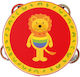 Orange Tree Toys Musical Instrument Tambourine Lion made of Wood with Music for 36++ Months