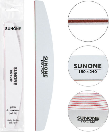 Sunone Nail File Boat White 180/240 1 Piece