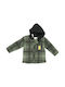 Kids Checked Shirt Long Sleeve Khaki