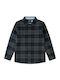 Kids Checked Shirt Long Sleeve Gray, Maroon