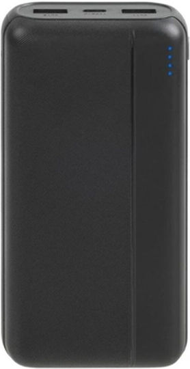 Rivacase VA2071 Външна Батерия 20000mAh с 2 USB-A Изходни Порта и USB-C Изходен Порт Power Delivery Черна