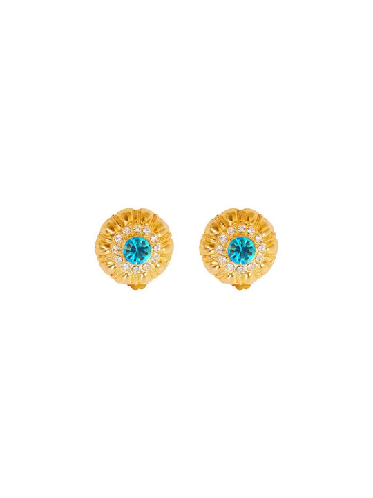 Kaleido Mimosa Earrings with Clip Gold Plated