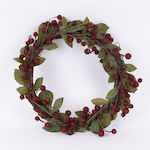 Wreath with Small Red Berries 50cm