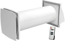 Vents Wall-mounted Ventilator Bathroom 100mm White