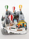 Eurolamp Christmas Decorative Village with Battery with Music and Movement 23.5x22.5x16cm.