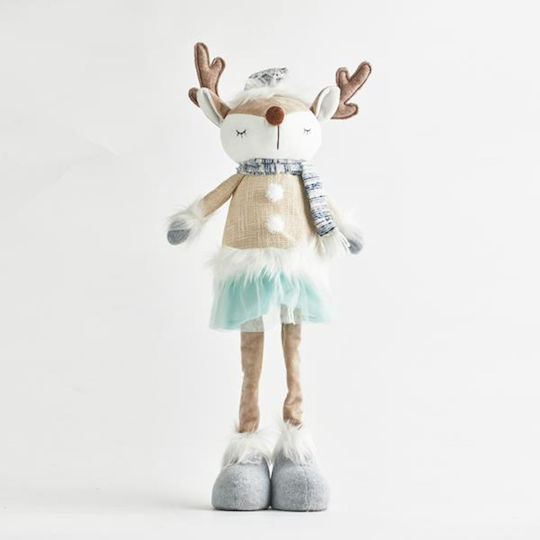 Eurolamp Reindeer Woman Blue Clothes 23x17x79cm