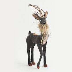 Velvet Reindeer Black 13x5x29cm