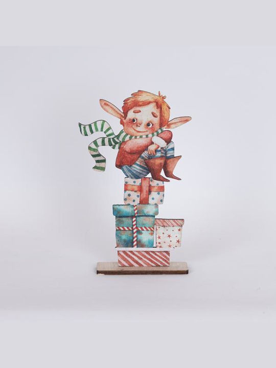 Wooden Decorative Elf 4.5x17x27.5cm