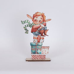 Wooden Decorative Elf 4.5x17x27.5cm