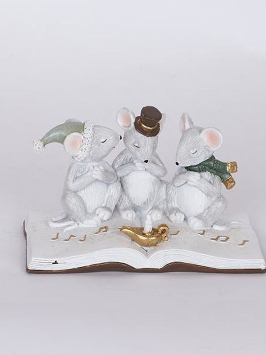 Eurolamp Декоративни полирезинови мишки върху книга 10.5x12x17см