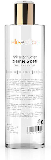 Ekseption Cleanse & Peel Micellar Water Makeup Remover for Face Brightening & Antioxidant Action 400ml