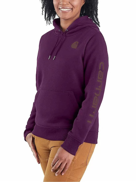 Carhartt Γυναικείο Φούτερ με Κουκούλα μοβ