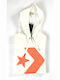 Women's Sweatshirt Hooded White/Orange