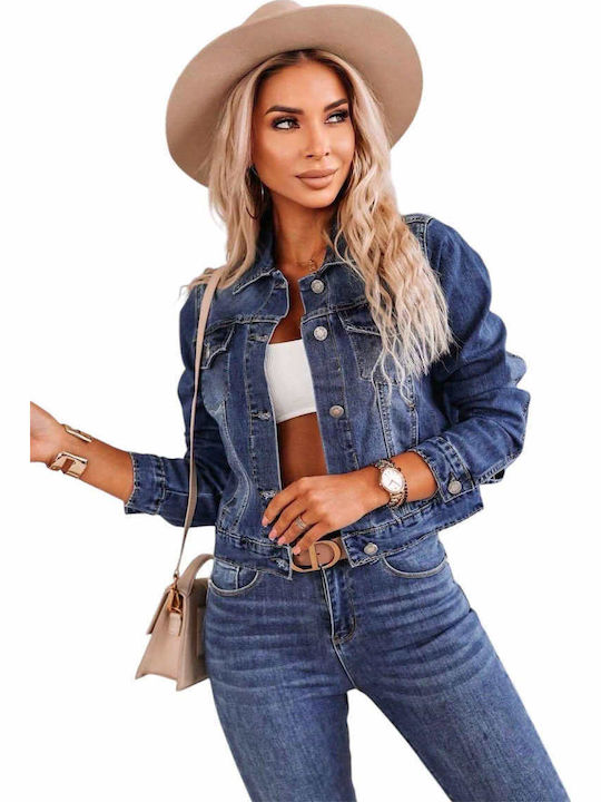 Woman's Fashion Denim Jacket Blue