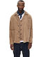 Long Sleeve Corduroy Overshirt In Regular Fit Sand