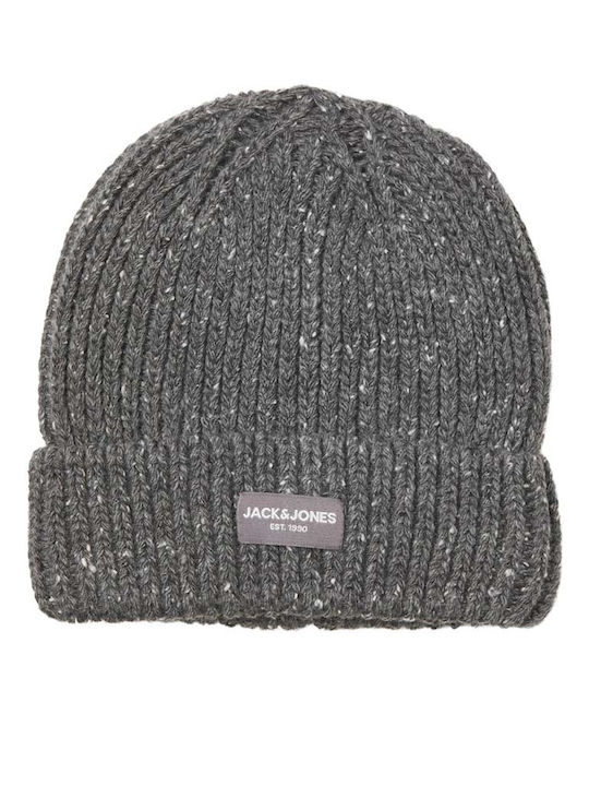 Beanie Ανδρικός Σκούφος Πλεκτός σε Γκρι χρώμα