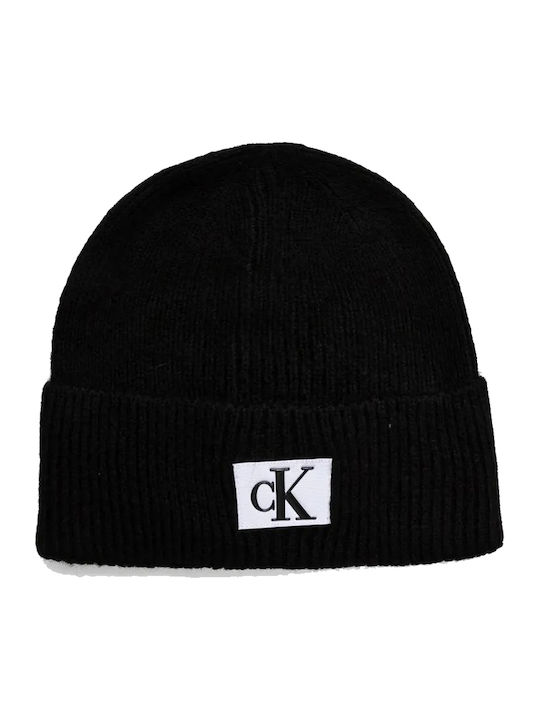 Beanie Unisex Σκούφος Πλεκτός σε Μαύρο χρώμα