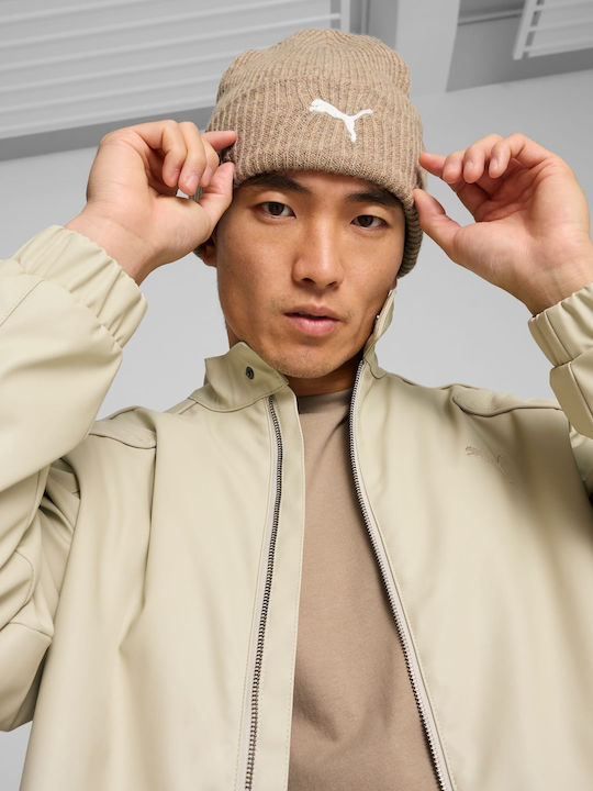 Classics Beanie Unisex Σκούφος Πλεκτός σε Μπεζ χρώμα