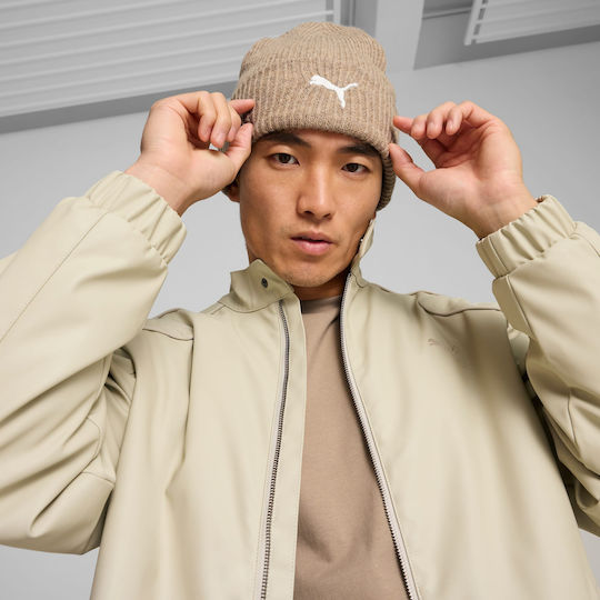 Classics Beanie Unisex Σκούφος Πλεκτός σε Μπεζ χρώμα