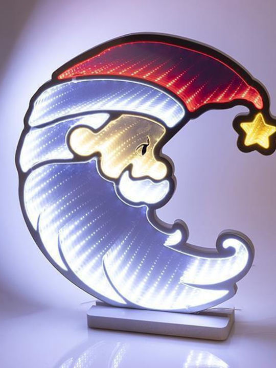 Luminat Decorativ Moș Crăciun Electrică din Plastic 43x40x1.5cm.