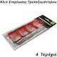 4 Rote Tischdeckenklammern 0724.093