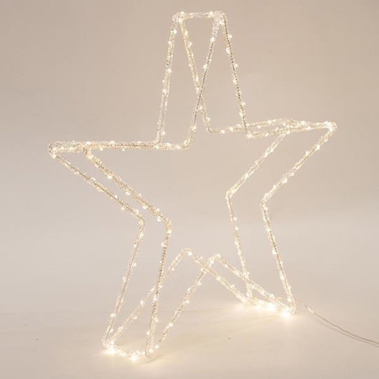 Eurolamp Plastic Illuminated Christmas Decorative Star 46x8.5x46cm White