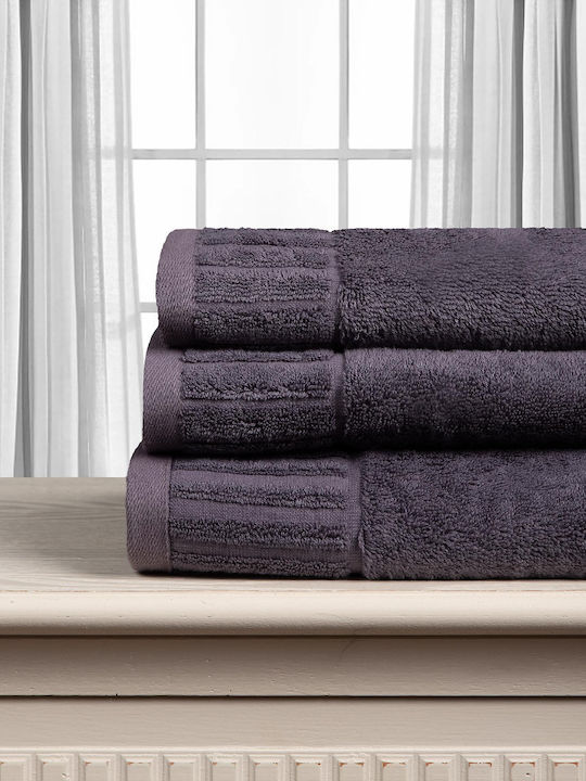 Silk Fashion Melodia 50x100cm Gray Bath Towel W...