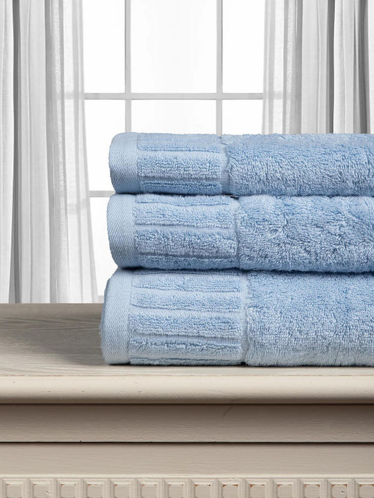 Silk Fashion Melody 50x100cm Sky Blue Bath Towe...
