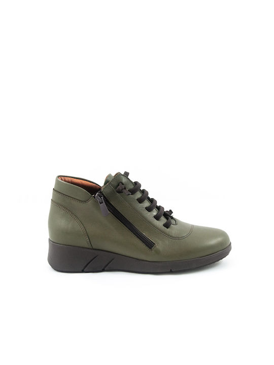 Ragazza Leather Women's Ankle Boots Green