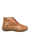 Leder Stiefeletten Damen Tabac Braun