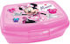 Disney Minnie Πλαστικό Παιδικό Δοχείο Φαγητού Minnie 0.6lt Ροζ 12 x 5 x 6εκ.