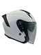 Faseed 620 White Motorcycle Helmet Jet ECE 22.06 1350gr with Sun Visor