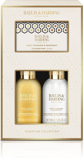 Baylis & Harding Sweet Mandarin & Grapefruit Skin Care Set for Moisturizing & Body Cleaning