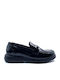 Lackleder Damen Mokassins in Schwarz Farbe