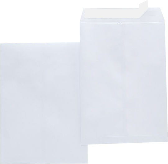 Φάκελα Ασπρα Αυτοκόλλητα 23x32.4cm 10 Τεμάχια 100γρ