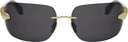 Bvlgari Sunglasses Χρυσά with Metal Frame & Black Lens Bvlgari Sunglasses Χρυσά with Metal Frame & Black Lens