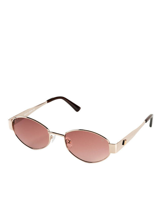 AV Sunglasses Gigi Sunglasses Χρυσά with Metal Frame & Brown Lens