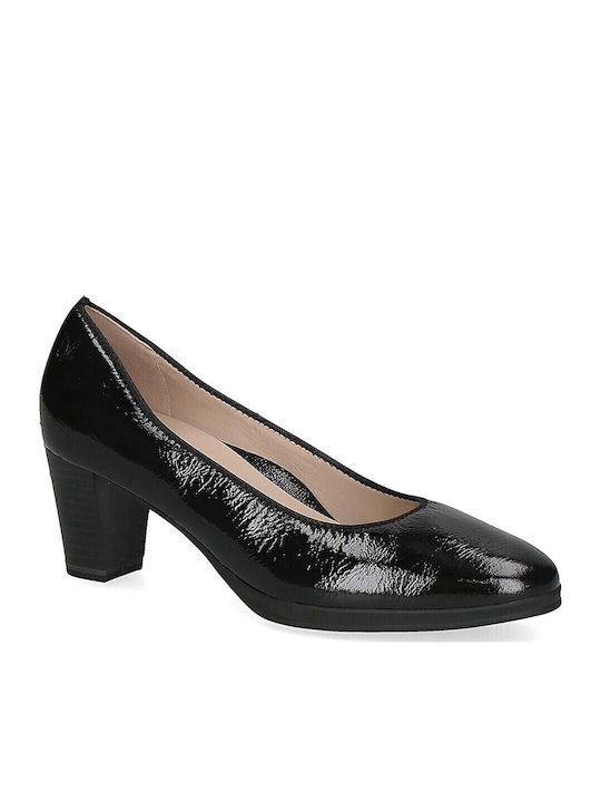 Caprice Leather Black Heels