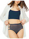 High-waisted Women's Slip Petrol Blue