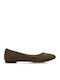 Silia D Wildleder Damen Ballerinas Khaki