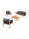 Garden & Outdoor Furniture Sets Living Room Set 4 Pieces Anthracite with Pillows