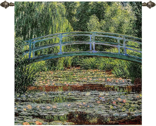 Signare Woven Tapestry Wall Hanging 68x73cm – Claude Monet Japanese Bridge