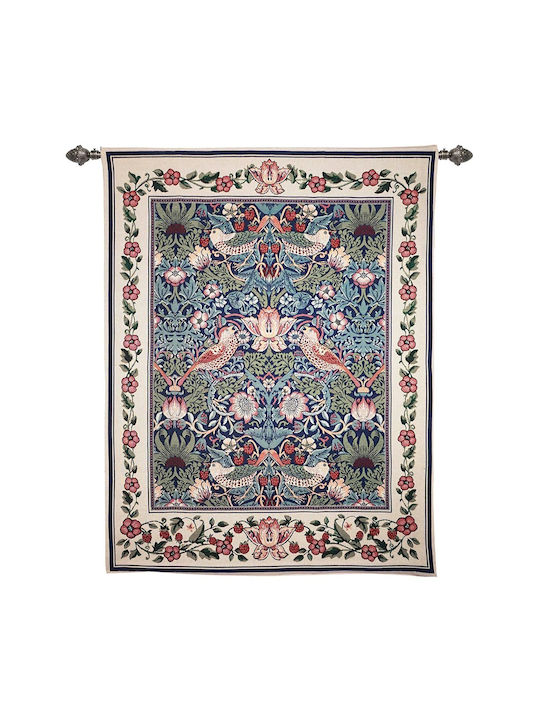 Signare Wall Tapestry 109x139cm – William Morris Strawberry Thief Blue
